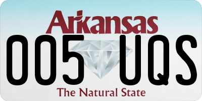 AR license plate 005UQS