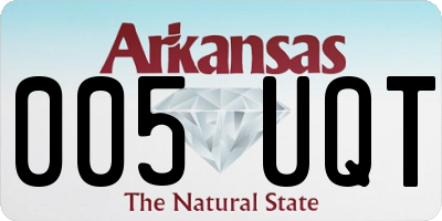 AR license plate 005UQT
