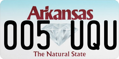 AR license plate 005UQU