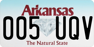 AR license plate 005UQV