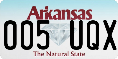 AR license plate 005UQX