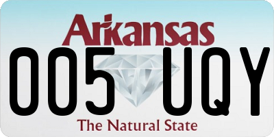 AR license plate 005UQY