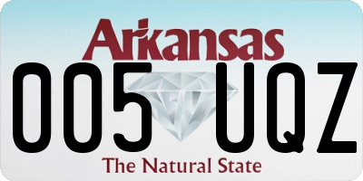 AR license plate 005UQZ