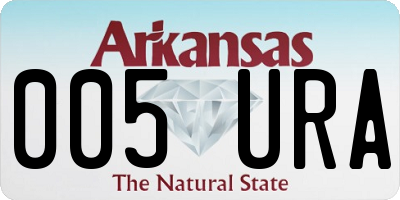 AR license plate 005URA