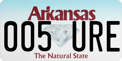 AR license plate 005URE