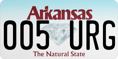 AR license plate 005URG