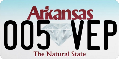 AR license plate 005VEP