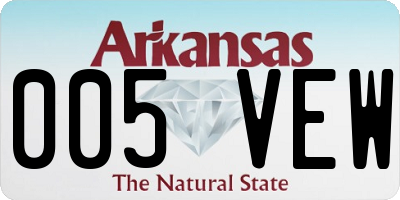 AR license plate 005VEW