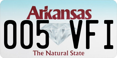 AR license plate 005VFI