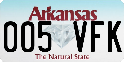 AR license plate 005VFK