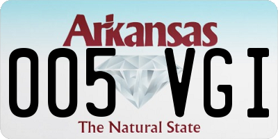 AR license plate 005VGI