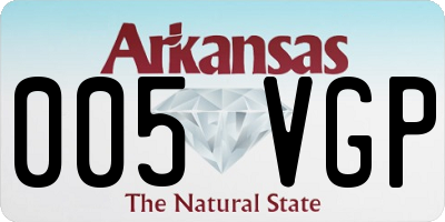 AR license plate 005VGP