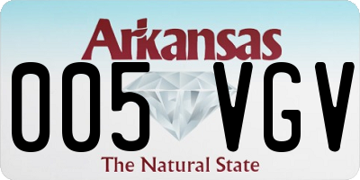AR license plate 005VGV