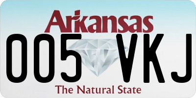 AR license plate 005VKJ