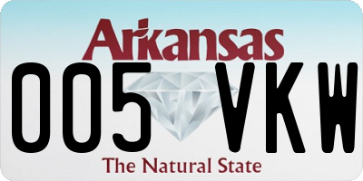 AR license plate 005VKW