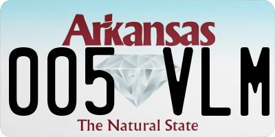 AR license plate 005VLM