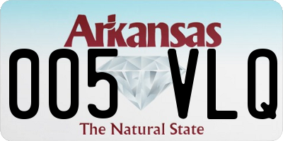 AR license plate 005VLQ