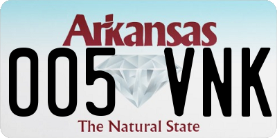 AR license plate 005VNK