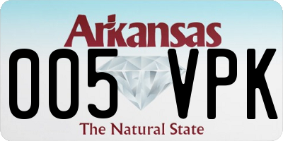 AR license plate 005VPK