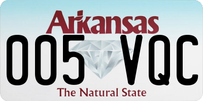 AR license plate 005VQC
