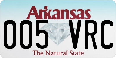 AR license plate 005VRC
