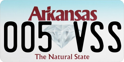 AR license plate 005VSS