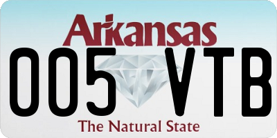 AR license plate 005VTB