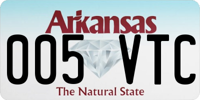 AR license plate 005VTC