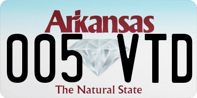 AR license plate 005VTD