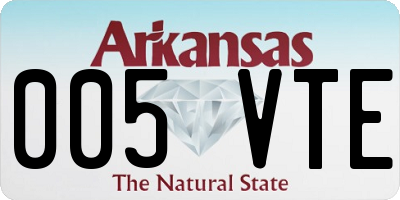 AR license plate 005VTE