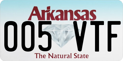 AR license plate 005VTF