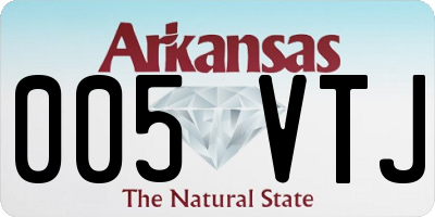 AR license plate 005VTJ