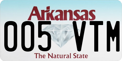 AR license plate 005VTM