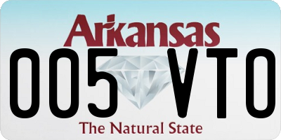 AR license plate 005VTO