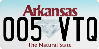 AR license plate 005VTQ