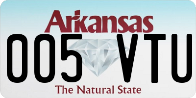AR license plate 005VTU