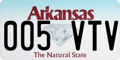 AR license plate 005VTV