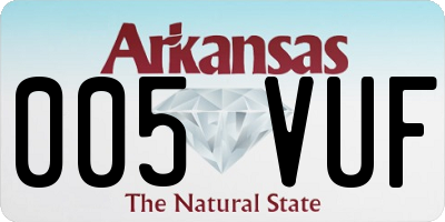 AR license plate 005VUF
