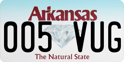 AR license plate 005VUG