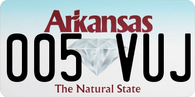 AR license plate 005VUJ