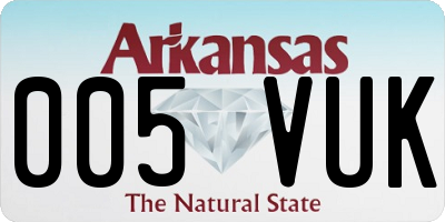AR license plate 005VUK