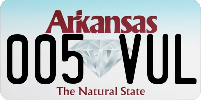 AR license plate 005VUL