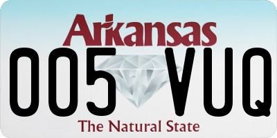 AR license plate 005VUQ