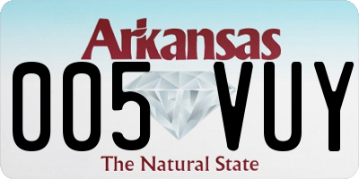 AR license plate 005VUY