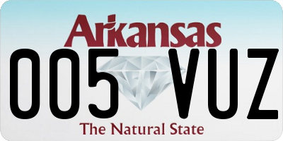 AR license plate 005VUZ