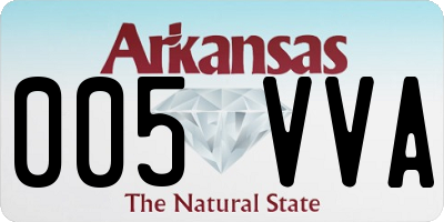 AR license plate 005VVA