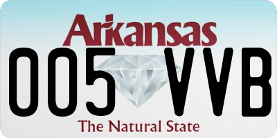 AR license plate 005VVB