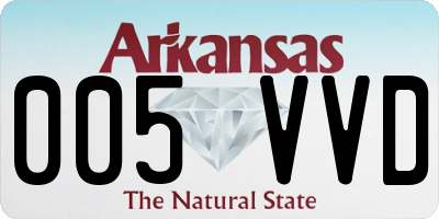 AR license plate 005VVD