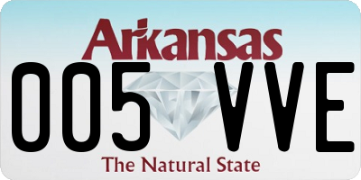 AR license plate 005VVE