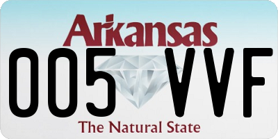 AR license plate 005VVF